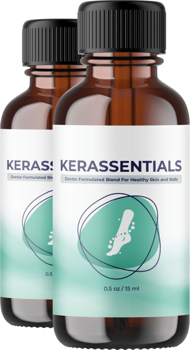 Two bottles of Kerassentials nail and skin support oil — 2-bottle package